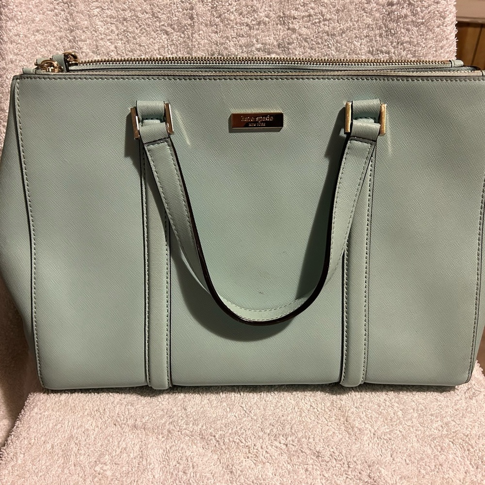 Kate Spade Newbury Lane Grace Blue Loden Satchel